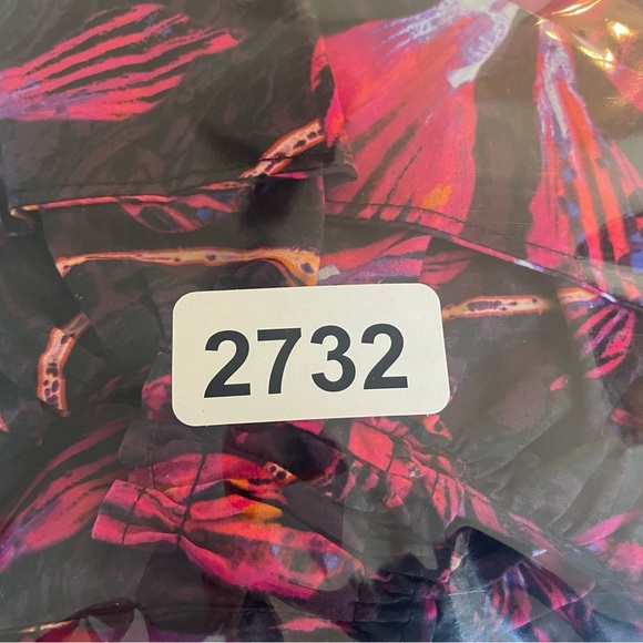 New! Ulla Johnson Caprice black pink printed dress 22732 - Picture 10 of 10